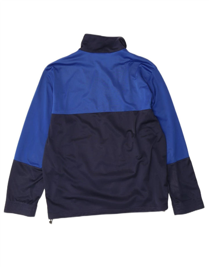 LOTTO Mens Tracksuit Top Jacket Large Navy Blue Colourblock Polyester
