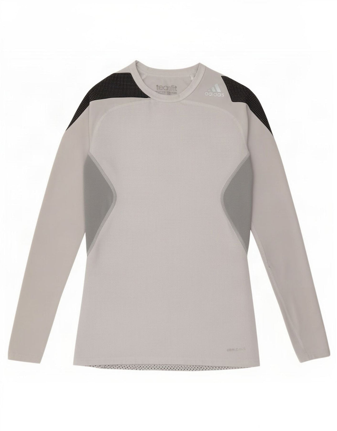 Adidas Dame Compression Top Langærmet UK 14 Medium Grey Flecked