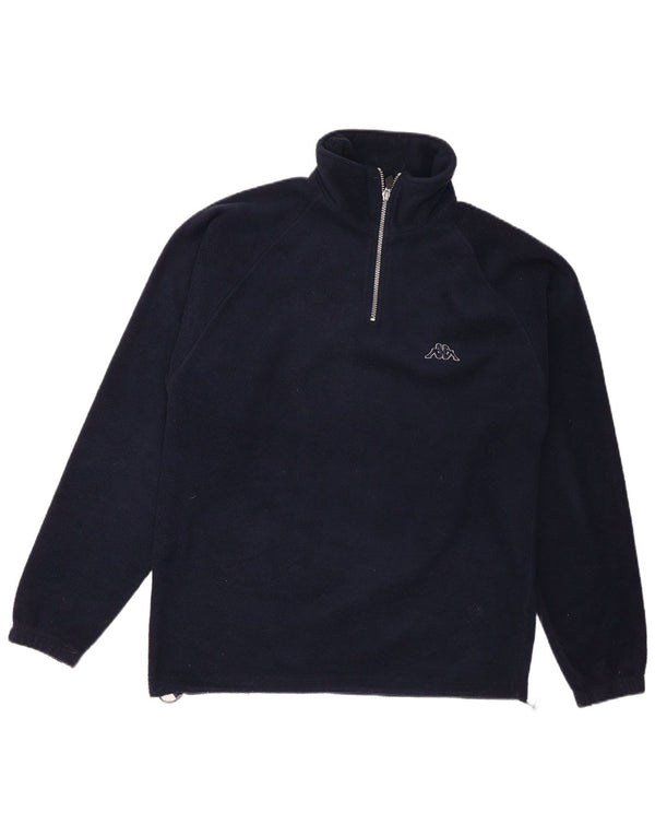 Kappa herre lynlås hals fleece jumper medium marineblå polyester
