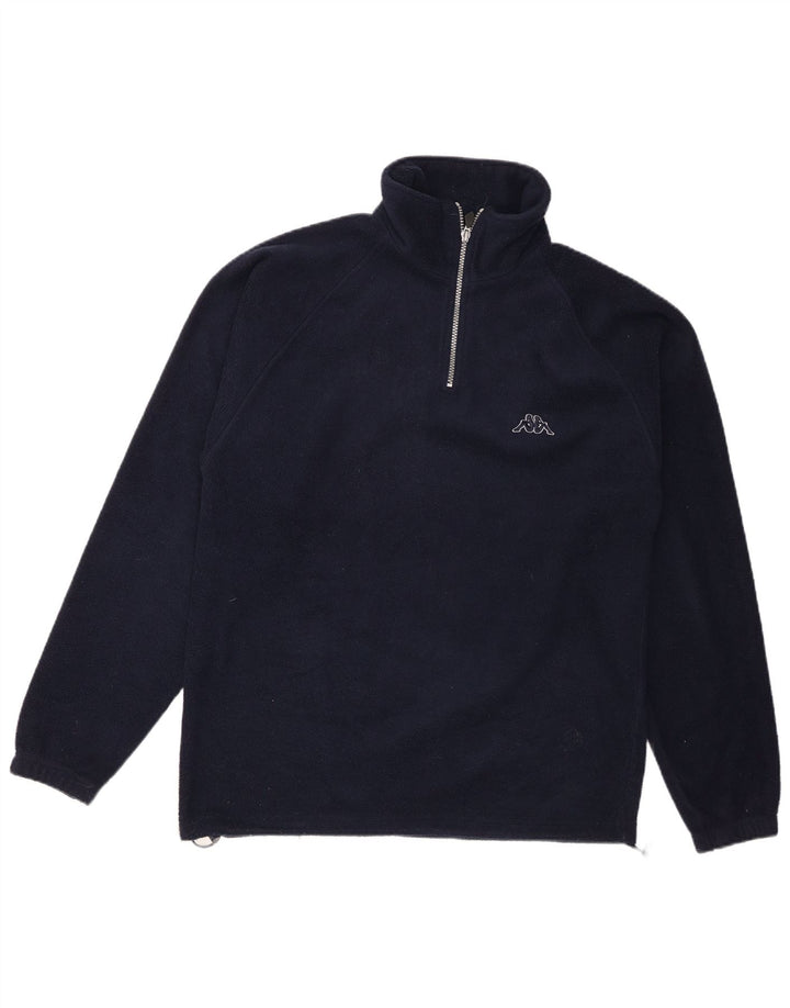 Kappa herre lynlås hals fleece jumper medium marineblå polyester
