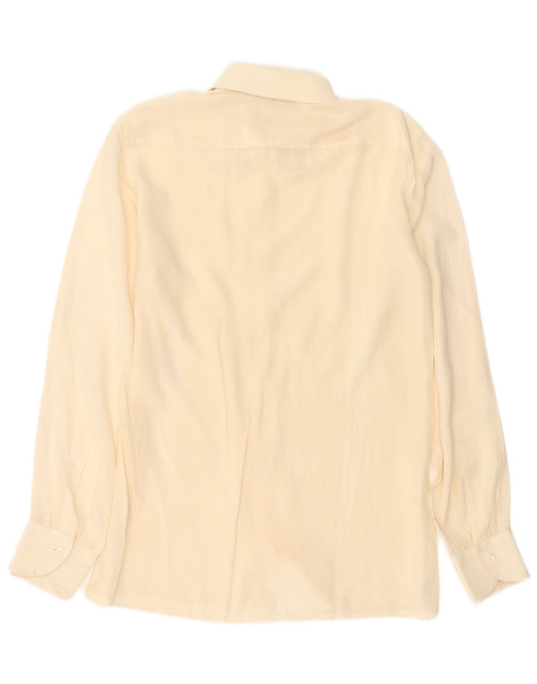 Pancaldi & B Herreskjorte str. 39 15 1/2 Medium Off White Silke