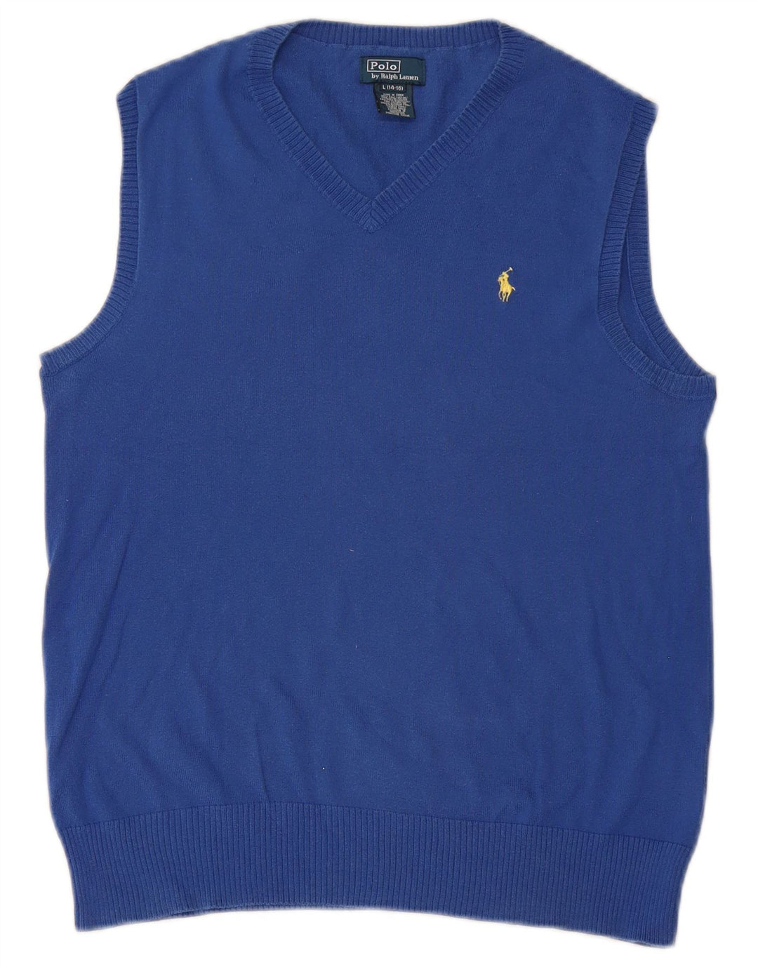 POLO RALPH LAUREN Drengevest Tank Top 14-15 År Stor Blå Bomuld