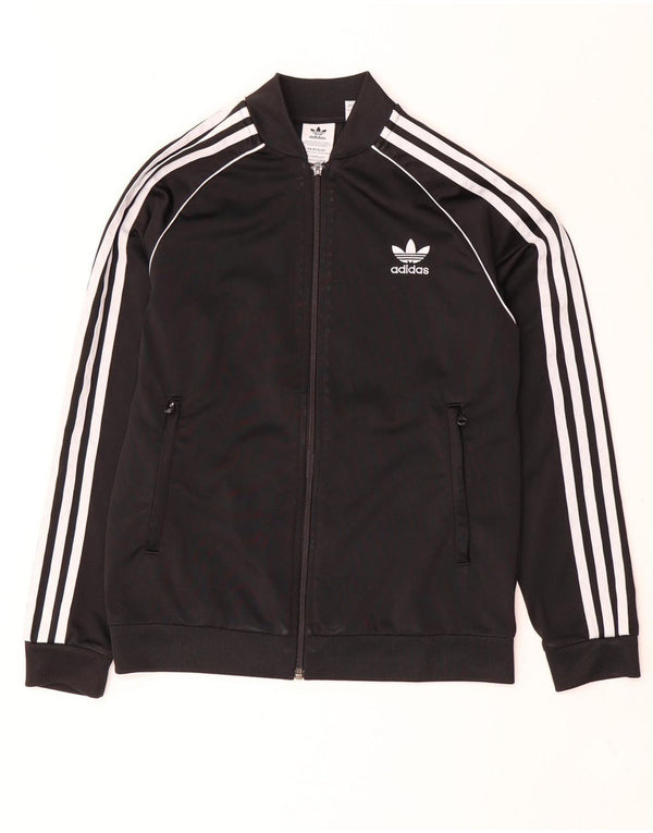 Adidas Drenge Træningsdragt Topjakke 12-13 År Sort Polyester