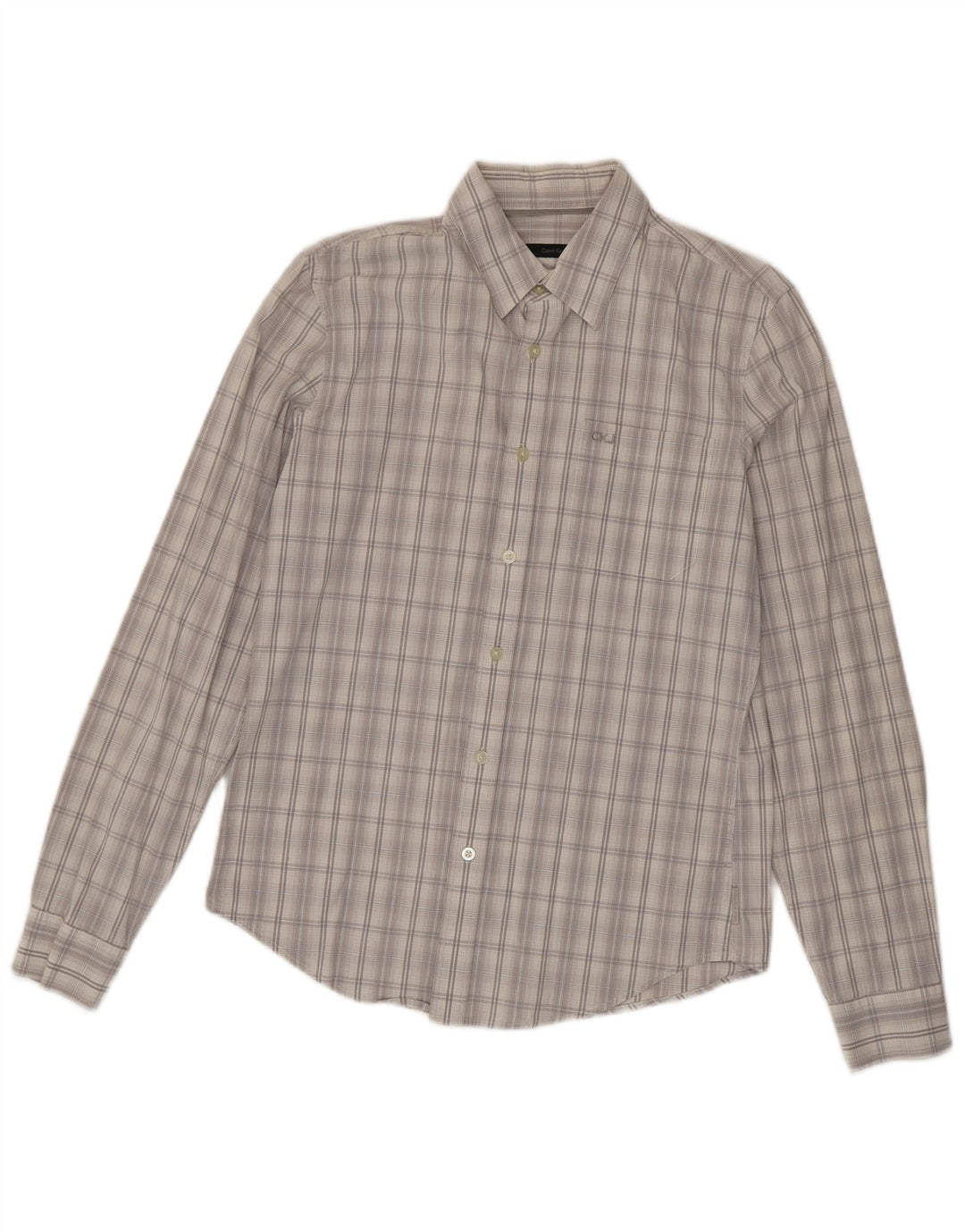 Calvin Klein Jeans Herreskjorte Medium Grey Ternet bomuld