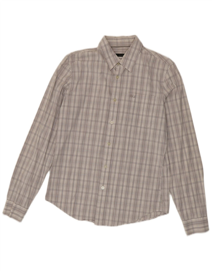 Calvin Klein Jeans Herreskjorte Medium Grey Ternet bomuld