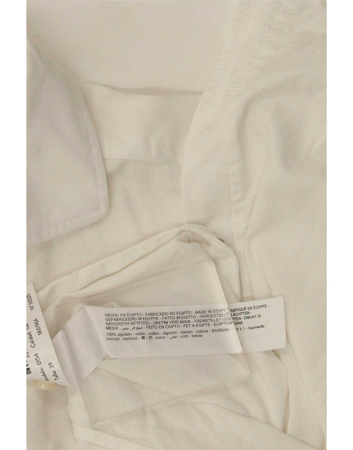 Massimo Dutti Herreskjorte str. 39 Medium Hvid Bomuld