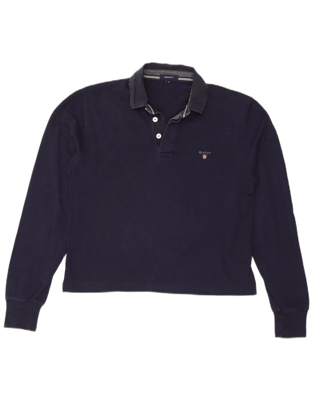 GANT Oversized langærmet poloskjorte til kvinder UK 14 Medium Navy Blue