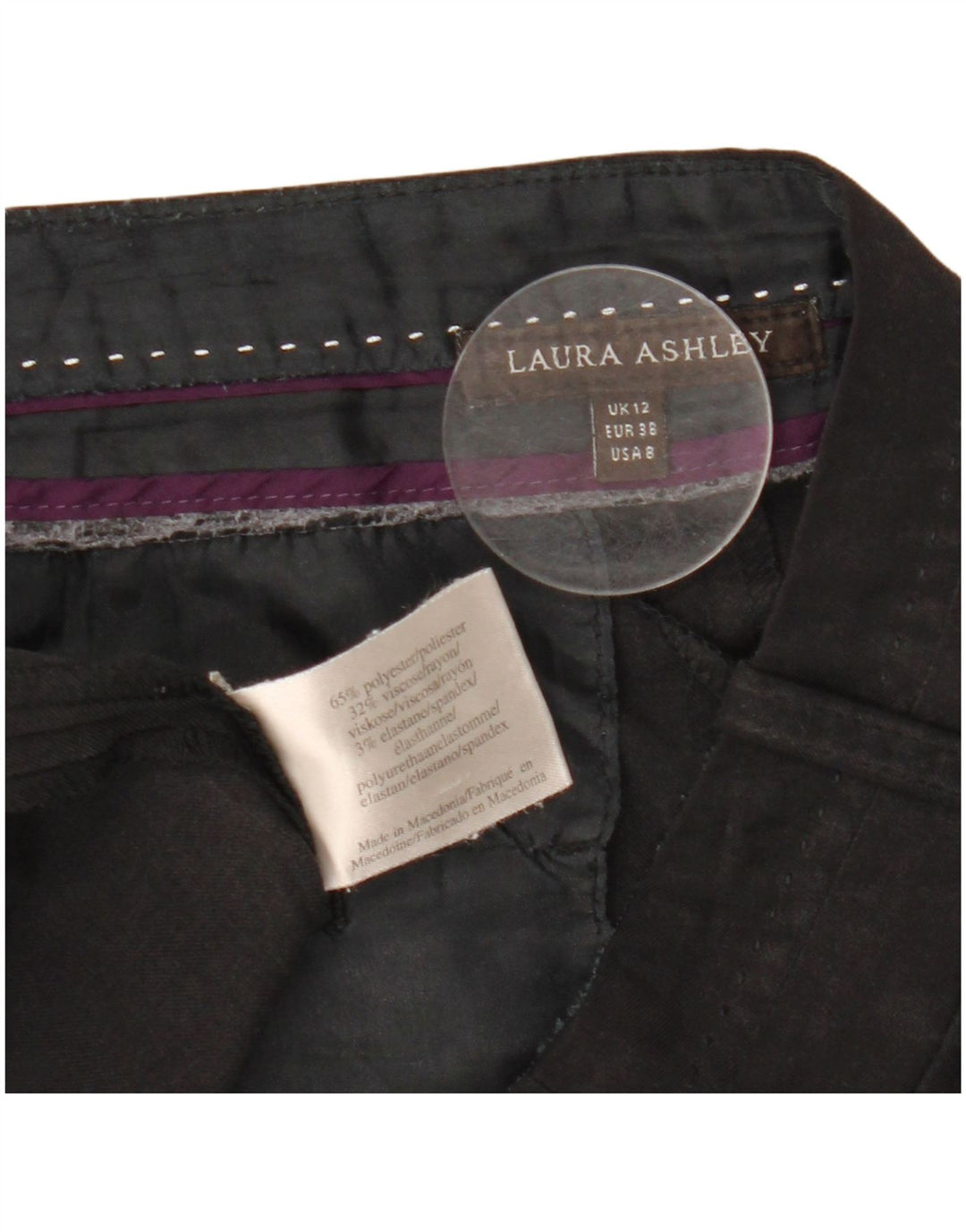 Laura Ashley Dame Casual Bukser UK 12 Medium W30 L31 Sort Polyester