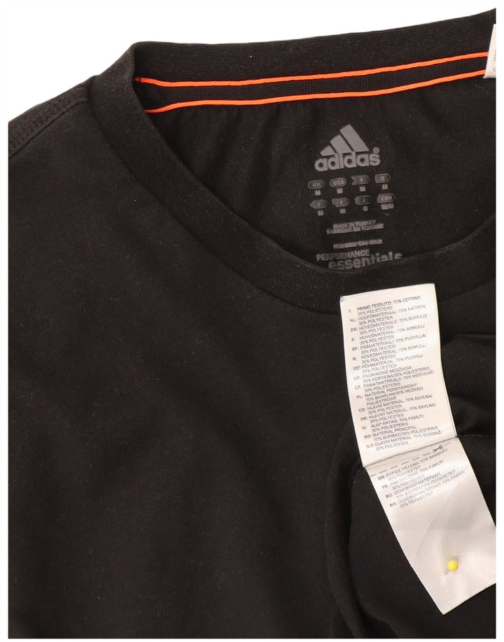 Adidas Herre grafisk T-shirt Top Medium Sort Bomuld