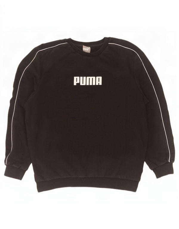 Puma Herre Grafisk Sweatshirt Jumper Stor Sort Bomuld