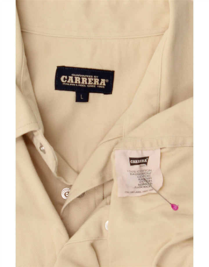 Carrera Herreskjorte Stor Beige Bomuld