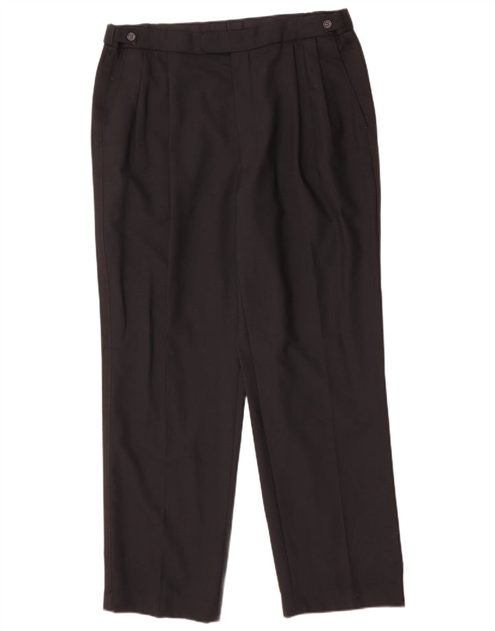 Marks & Spencer Herre Pegged Suit Bukser W36 L31 Sort Uld