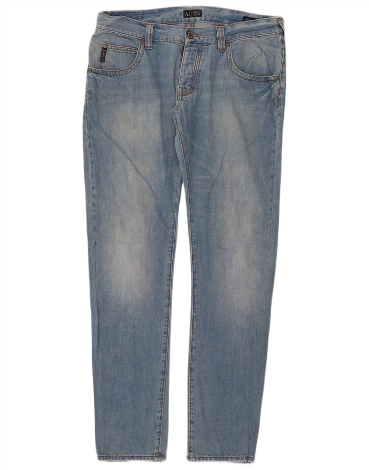 Armani Dame Slim Jeans W34 L33 Blå Bomuld