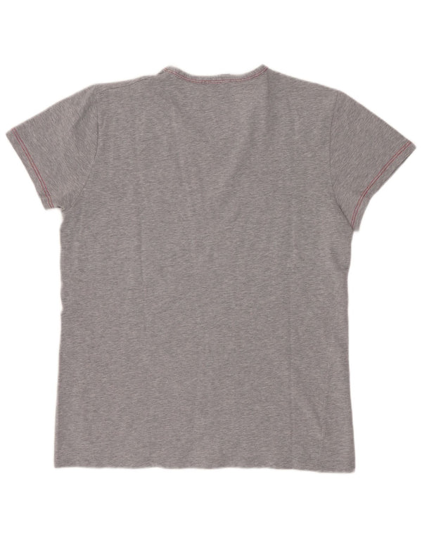 Lotto Womens T-Shirt Top UK 12 Medium Grey Cotton