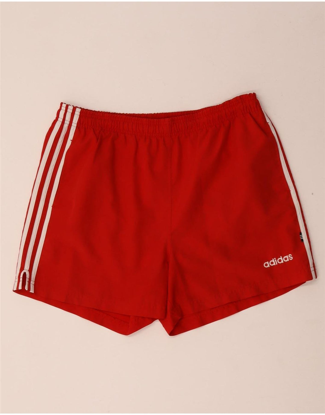 Adidas Sportsshorts til mænd mellem rød stribet polyester
