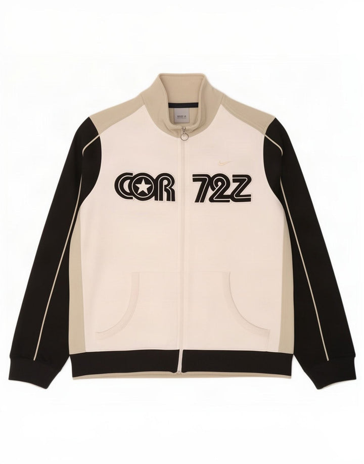 Nike Grafisk træningsdragt topjakke til mænd UK 38/40 Medium White Colourblock