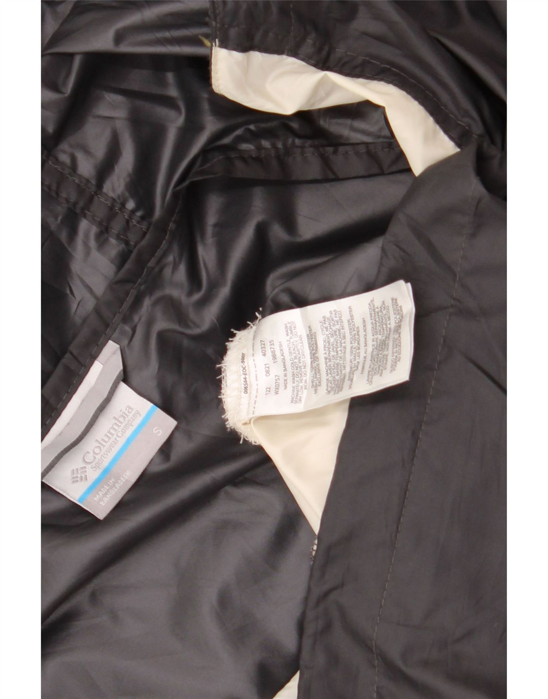 Columbia Regnjakke med hætte til mænd UK 36 Small White Colourblock Polyester