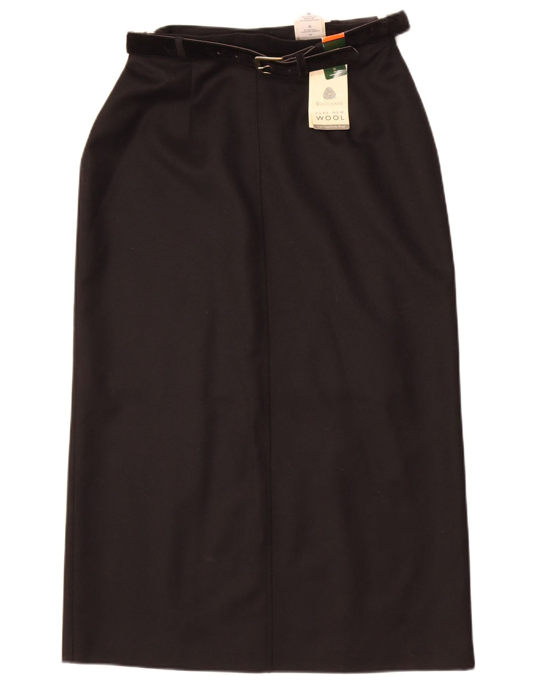 St. Bernard Midi-nederdel til kvinder US 12 Large W30 Black Wool