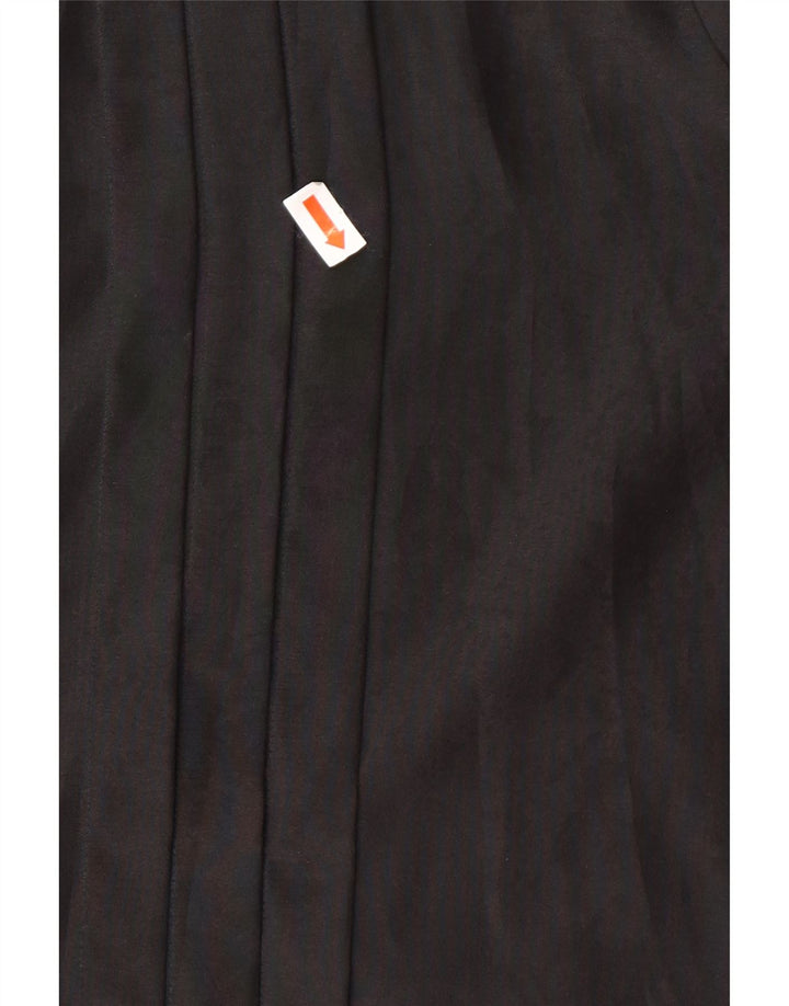 VINTAGE Dame Skjorte Bluse IT 46 Stor Sort Polyester