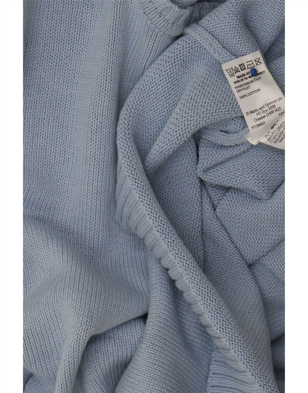 Marks & Spencer Dame Boat Neck Jumper Sweater UK 16 Large Blue