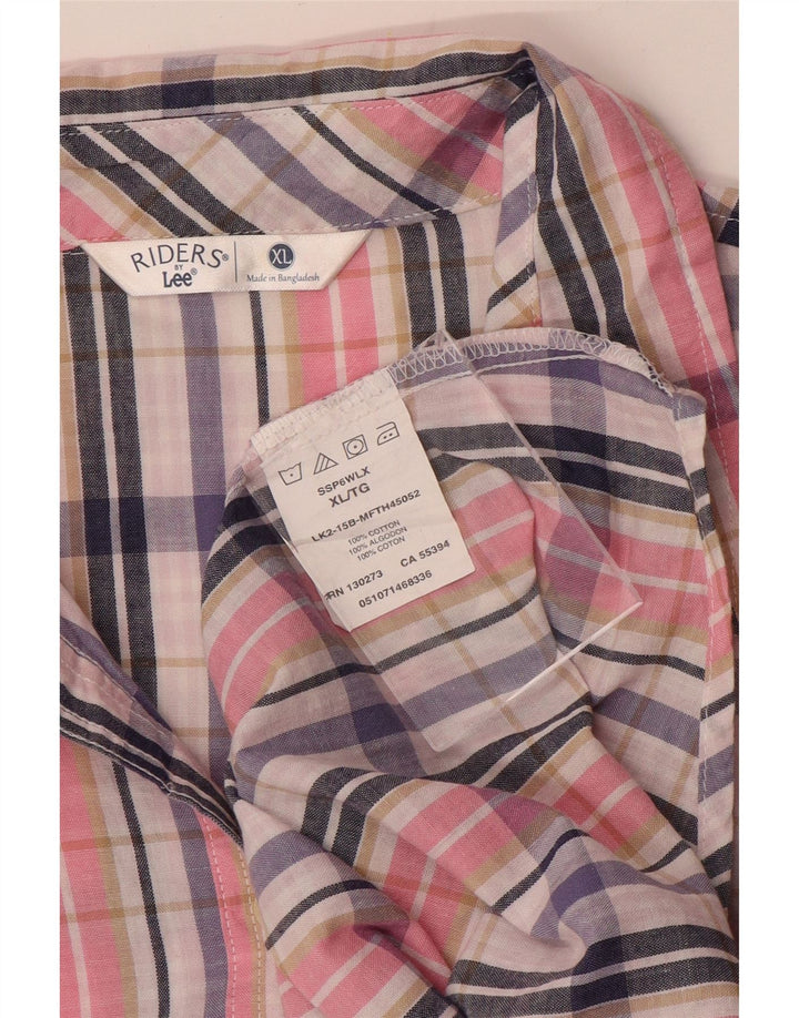 LEE Womens Riders Oversized skjorte UK 18 XL Flerfarvet ternet