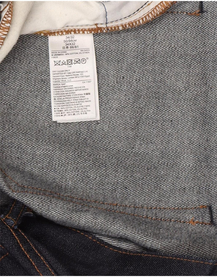 Gap Herre Slim Jeans W34 L32 Marineblå Bomuld