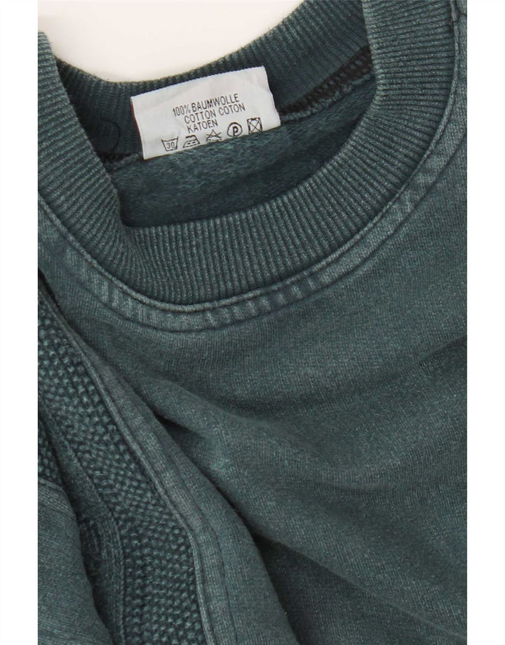 Vintage sweatshirt til mænd XL blå bomuld
