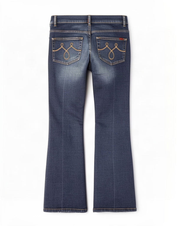 Oasis Dame Bootcut Jeans UK 12 Medium W30 L27 Blå Bomuld