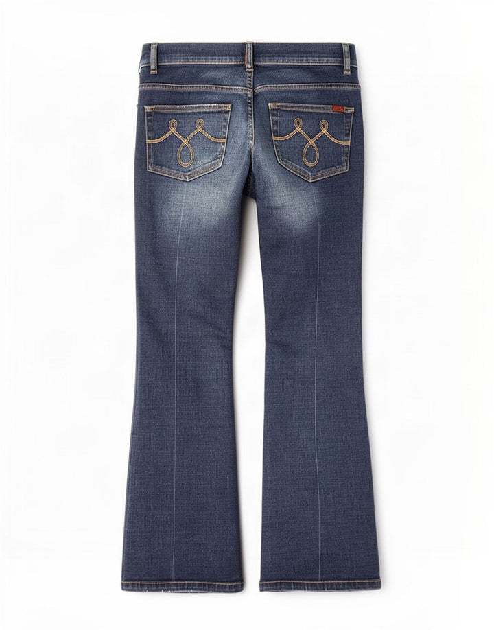 Oasis Dame Bootcut Jeans UK 12 Medium W30 L27 Blå Bomuld