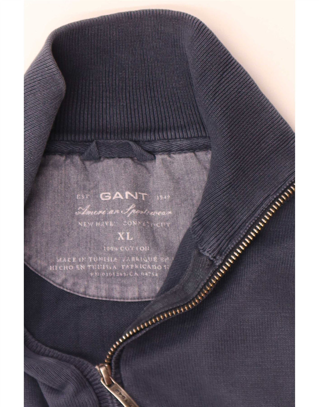Gant herre cardigan sweater XL marineblå bomuld