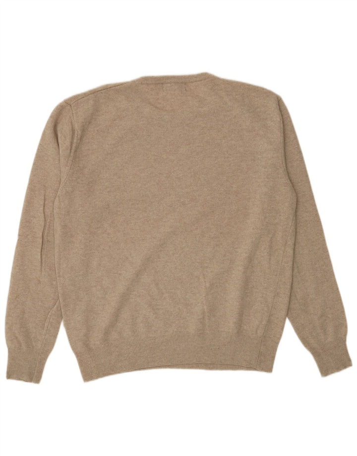 Kappa Herre Crew Neck Jumper Sweater Medium Beige Lammeuld