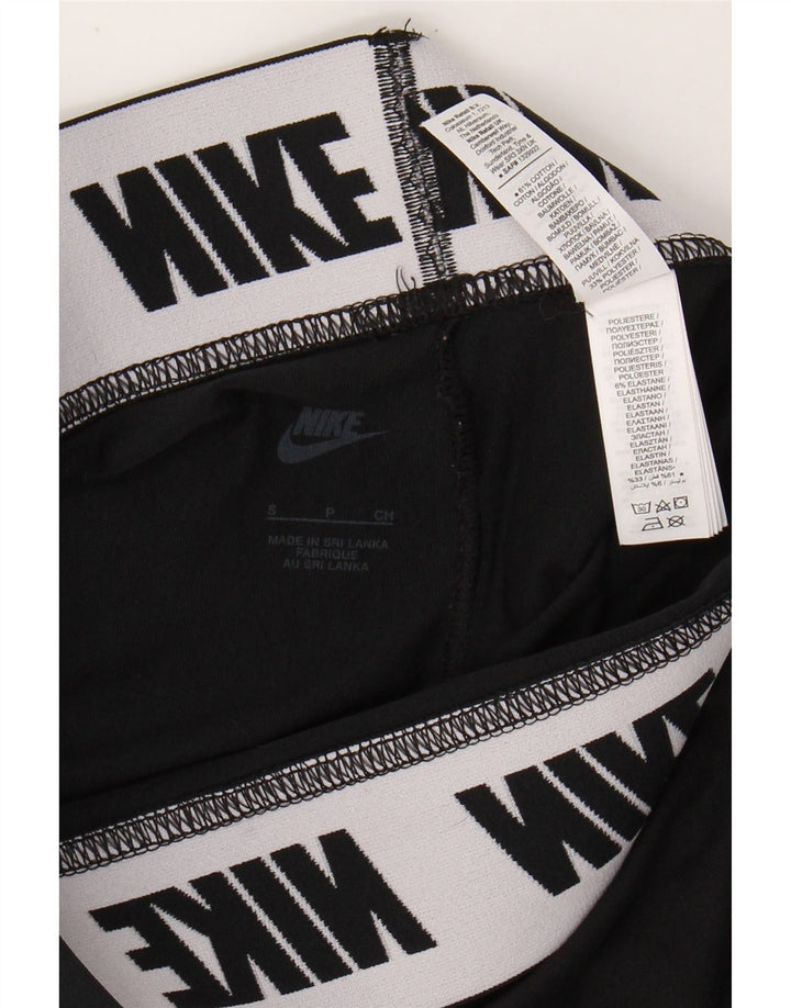 NIKE Grafiske Leggings til kvinder UK 8 Lille sort bomuld