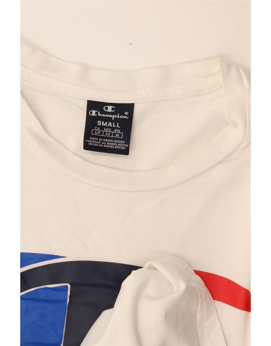 Champion Herre Grafisk T-Shirt Top Lille Hvid