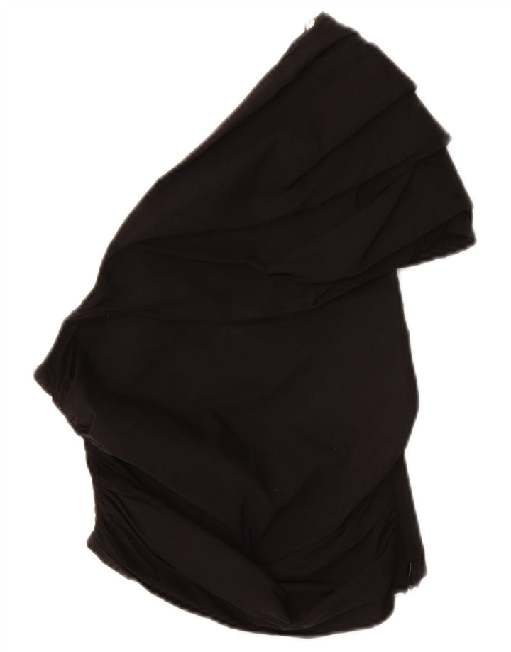 Zara Womens Crop One Shoulder Top UK 12 Medium Black