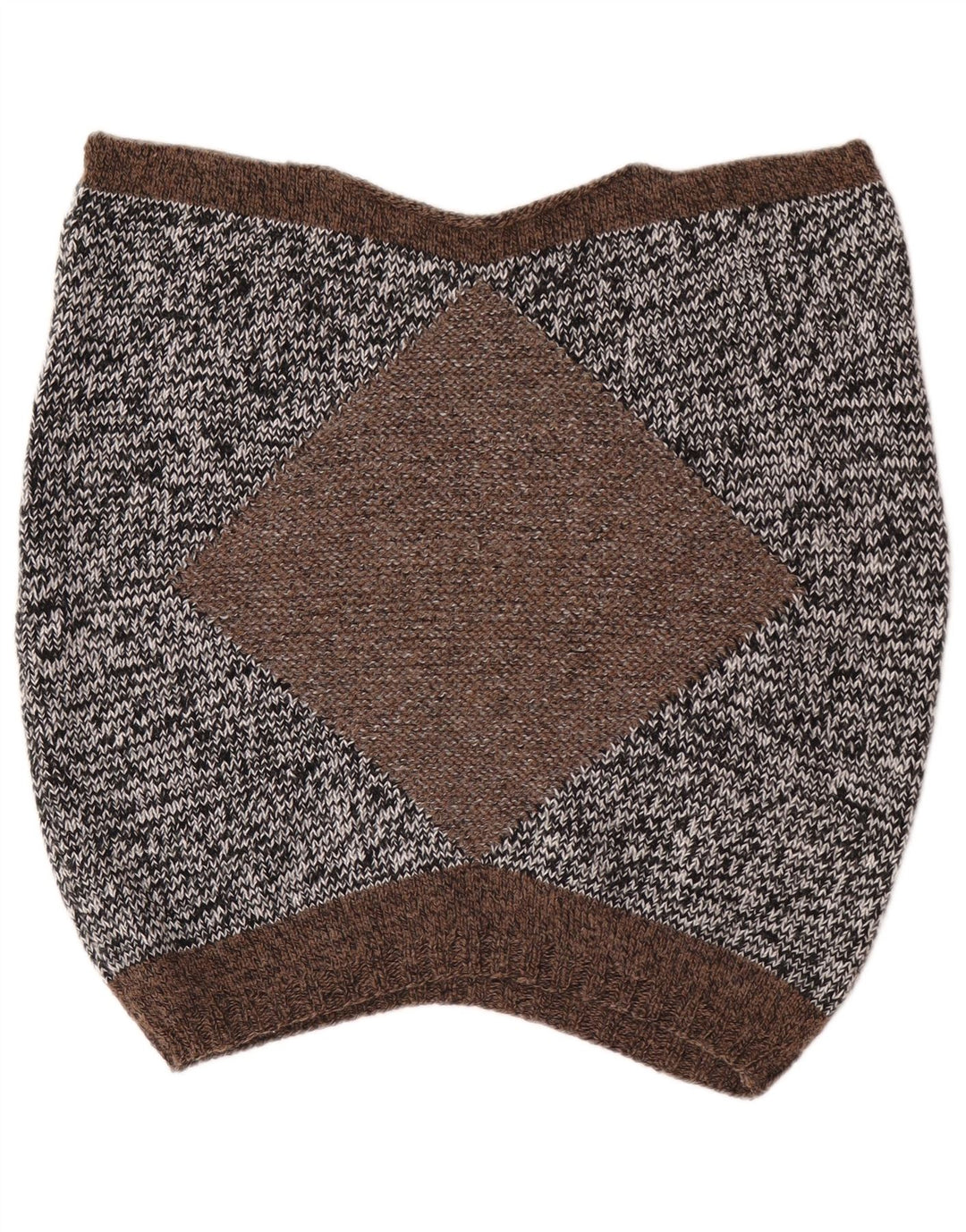 Vintage Kvinders Kortærmet Button Neck Jumper Sweater UK 14 Medium Grey