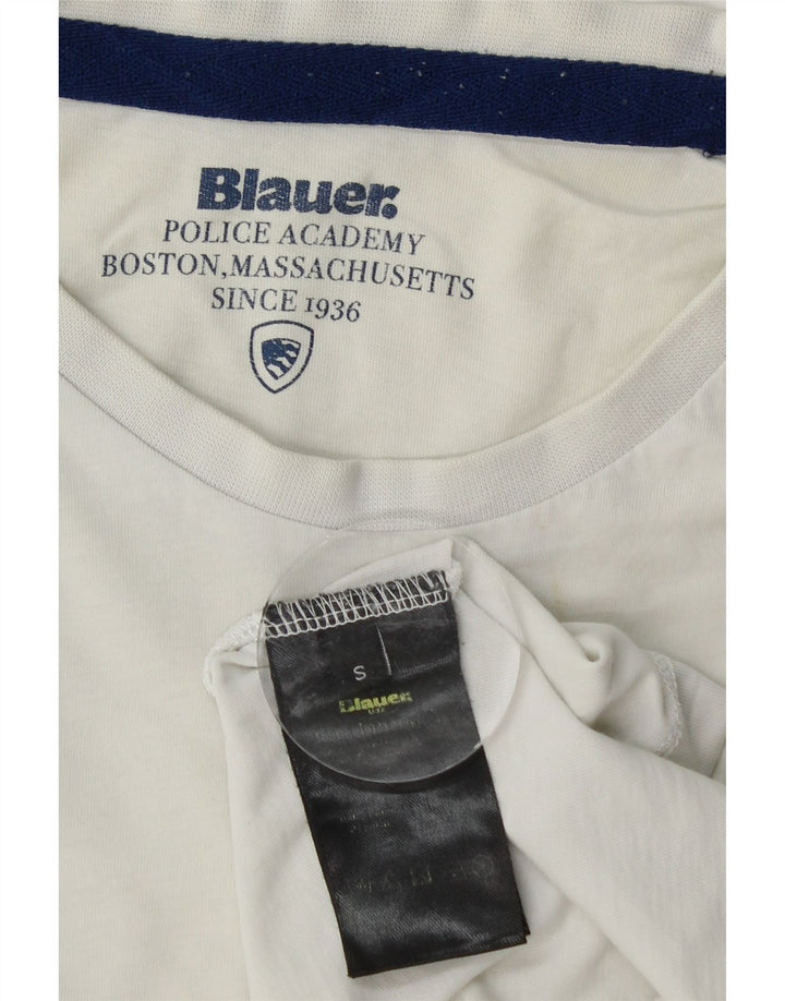 BLAUER Mens T-Shirt Top Small White