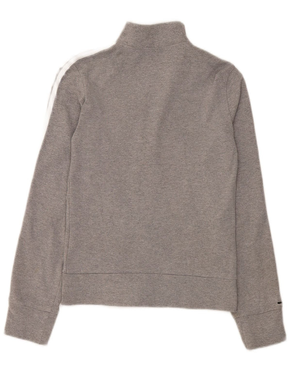 Adidas Womens Regular Fit Tracksuit Top Jacket UK 8 Small Grey Bomuld