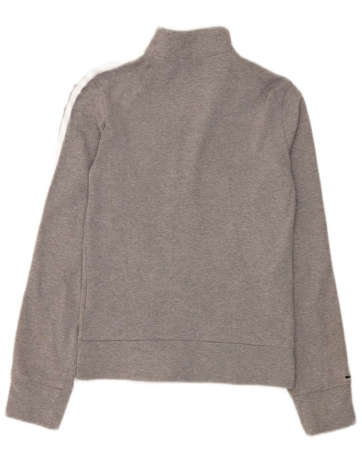 Adidas Womens Regular Fit Tracksuit Top Jacket UK 8 Small Grey Bomuld