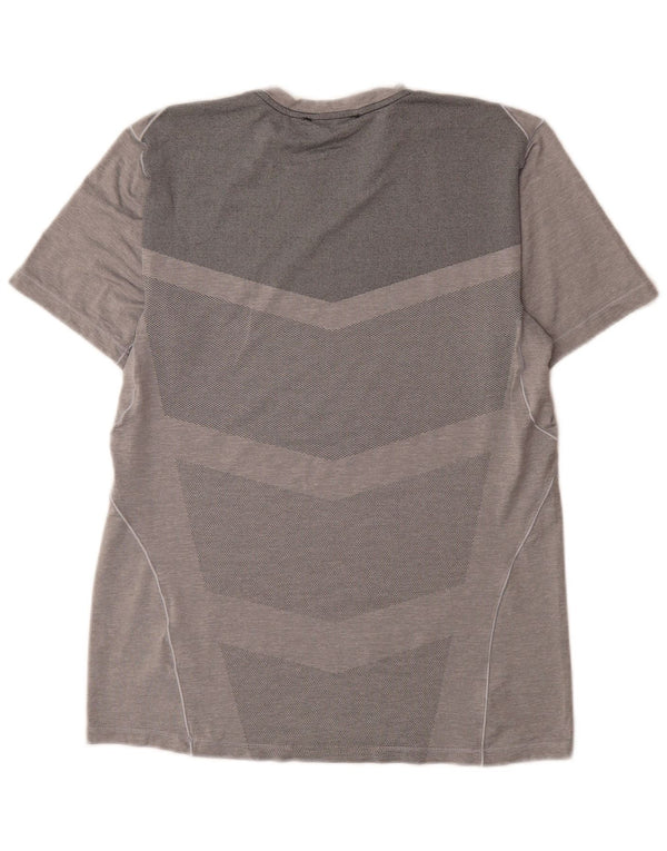 Nike herre Dri Fit T-shirt top mellemgrå polyester