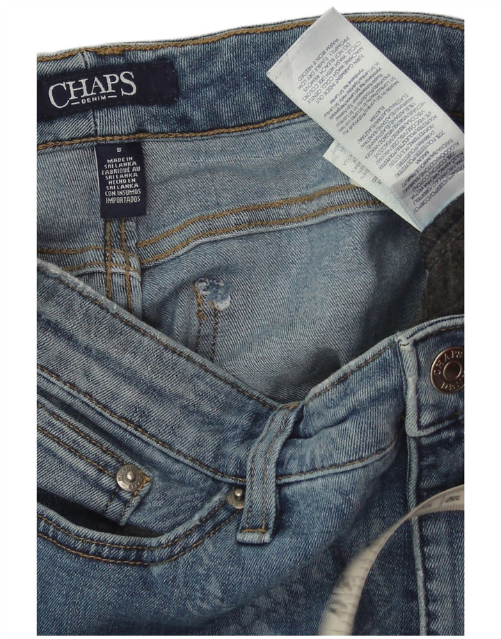CHAPS Dame Capri Jeans US 8 Medium W30 L22 Blå Blomster Bomuld