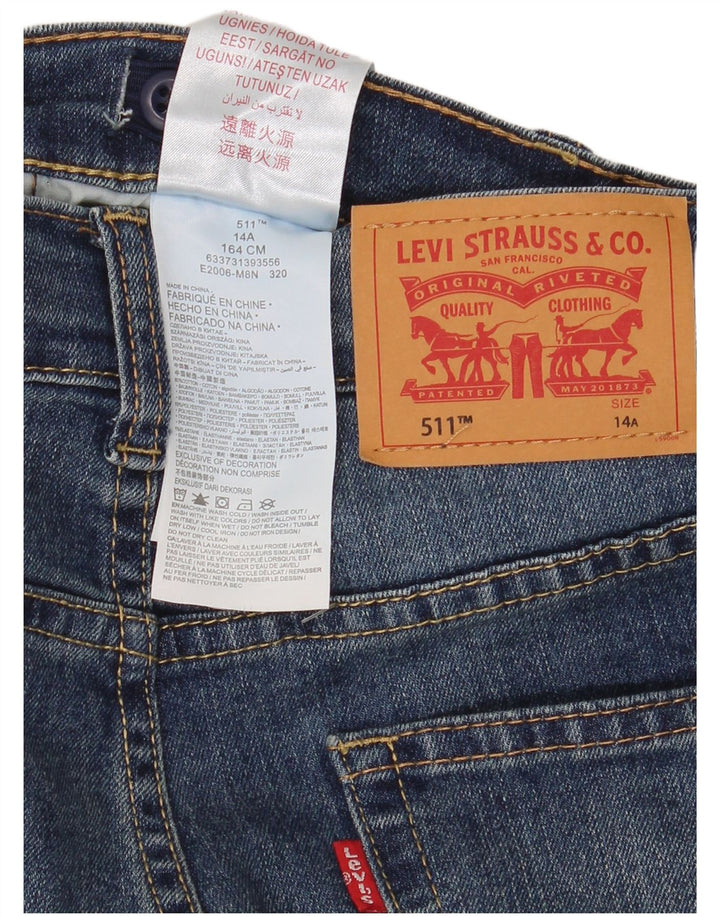 Levi's Boys 511 Slim Jeans 13-14 år W28 L30 Blå Bomuld