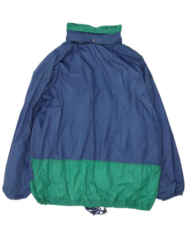 Marcel Clair Herre Loose Fit regnjakke UK 42 XL Navy Blue Colourblock
