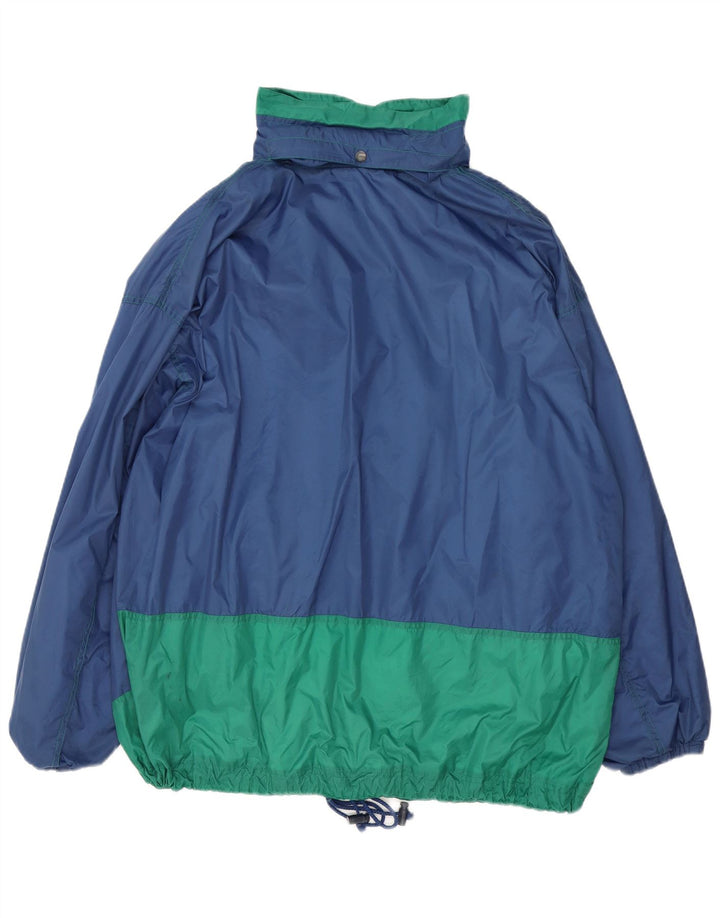 Marcel Clair Herre Loose Fit regnjakke UK 42 XL Navy Blue Colourblock