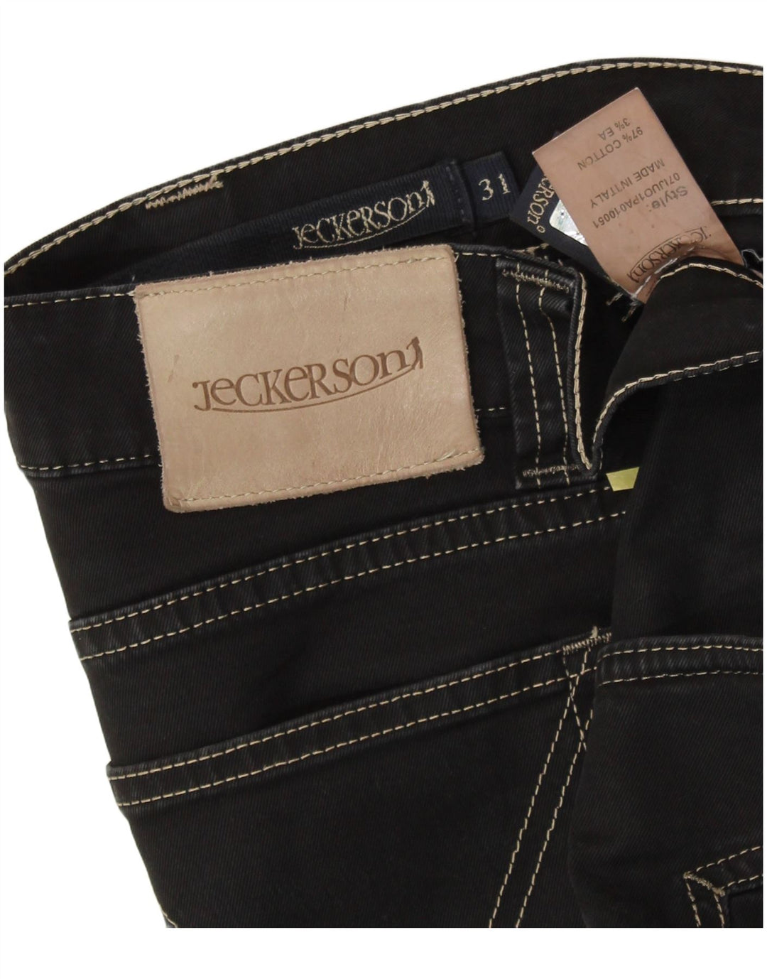 JECKERSON Straight jeans til mænd W31 L32 sort bomuld