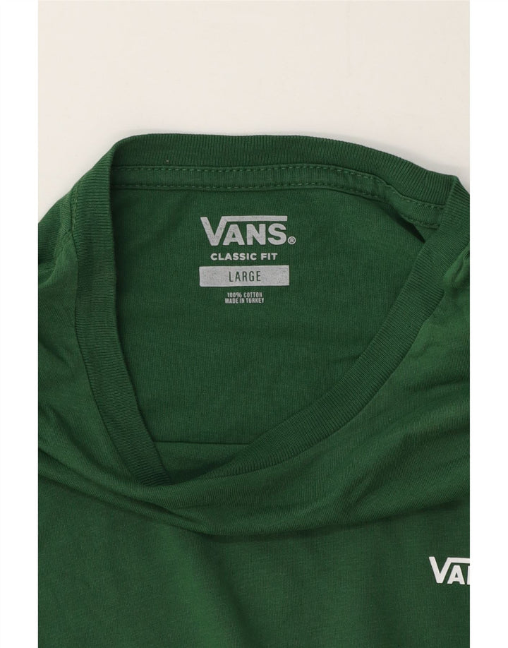 Vans Herre Classic Fit Top Langærmet Stor Grøn Bomuld