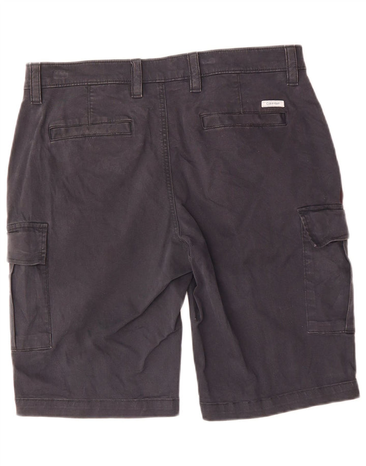 Calvin Klein Herre Cargo Shorts IT 48 Medium W34 Marineblå Bomuld