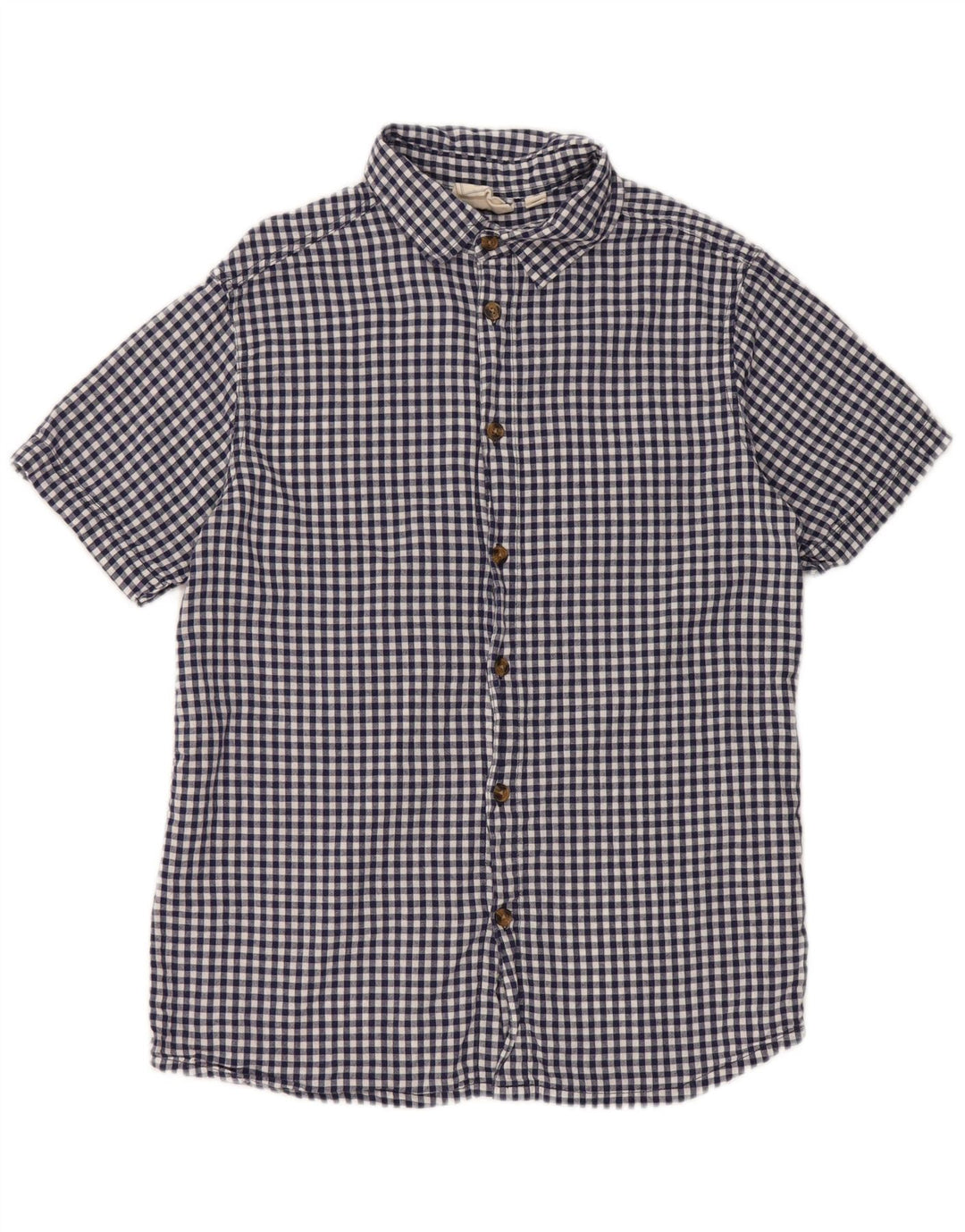 Mountain Warehouse Kortærmet Herreskjorte XS Blå Gingham Bomuld