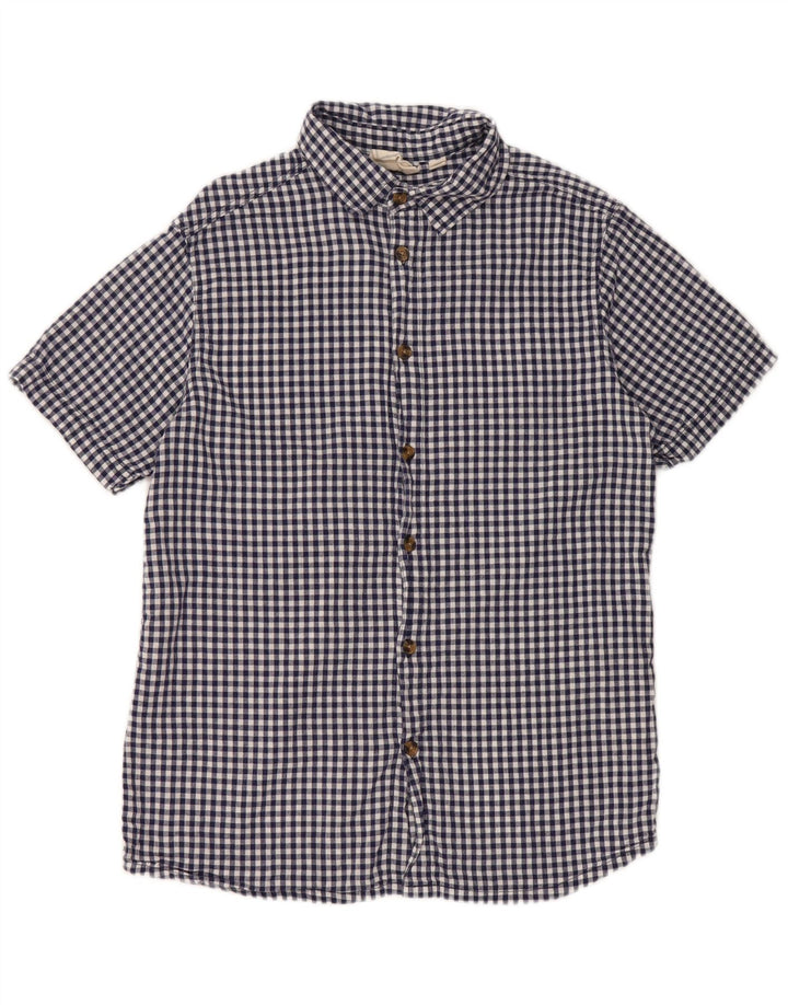 Mountain Warehouse Kortærmet Herreskjorte XS Blå Gingham Bomuld