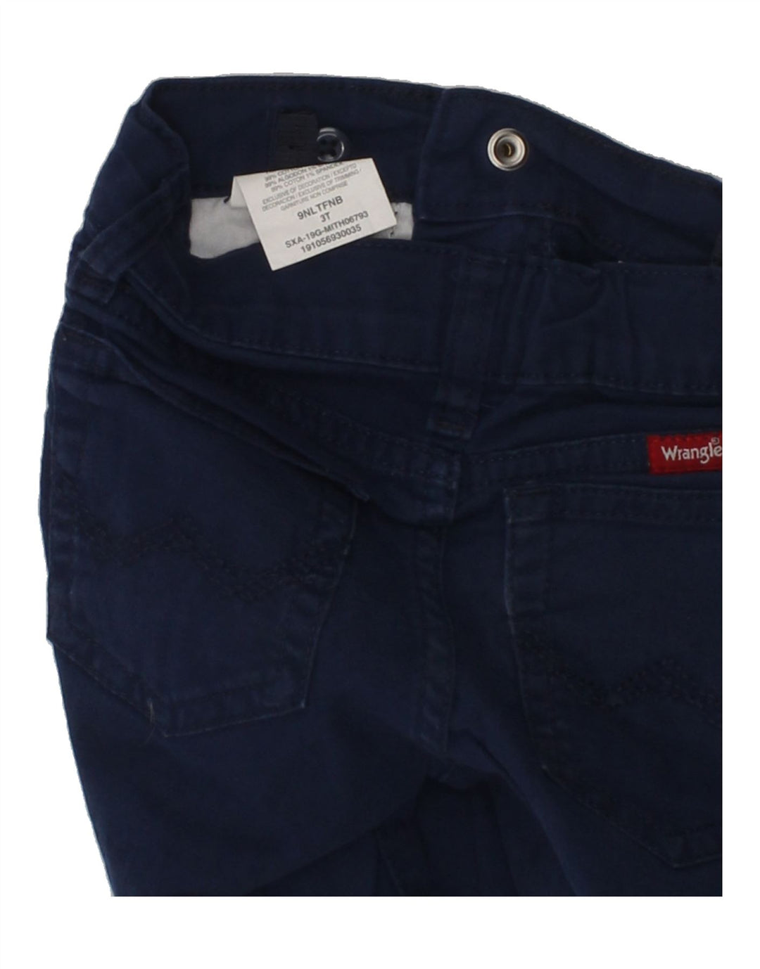 WRANGLER Boys Denim Shorts 2-3 Years W20 Navy Blue Cotton | Vintage Wrangler | Thrift | Second-Hand Wrangler | Used Clothing | Messina Hembry 