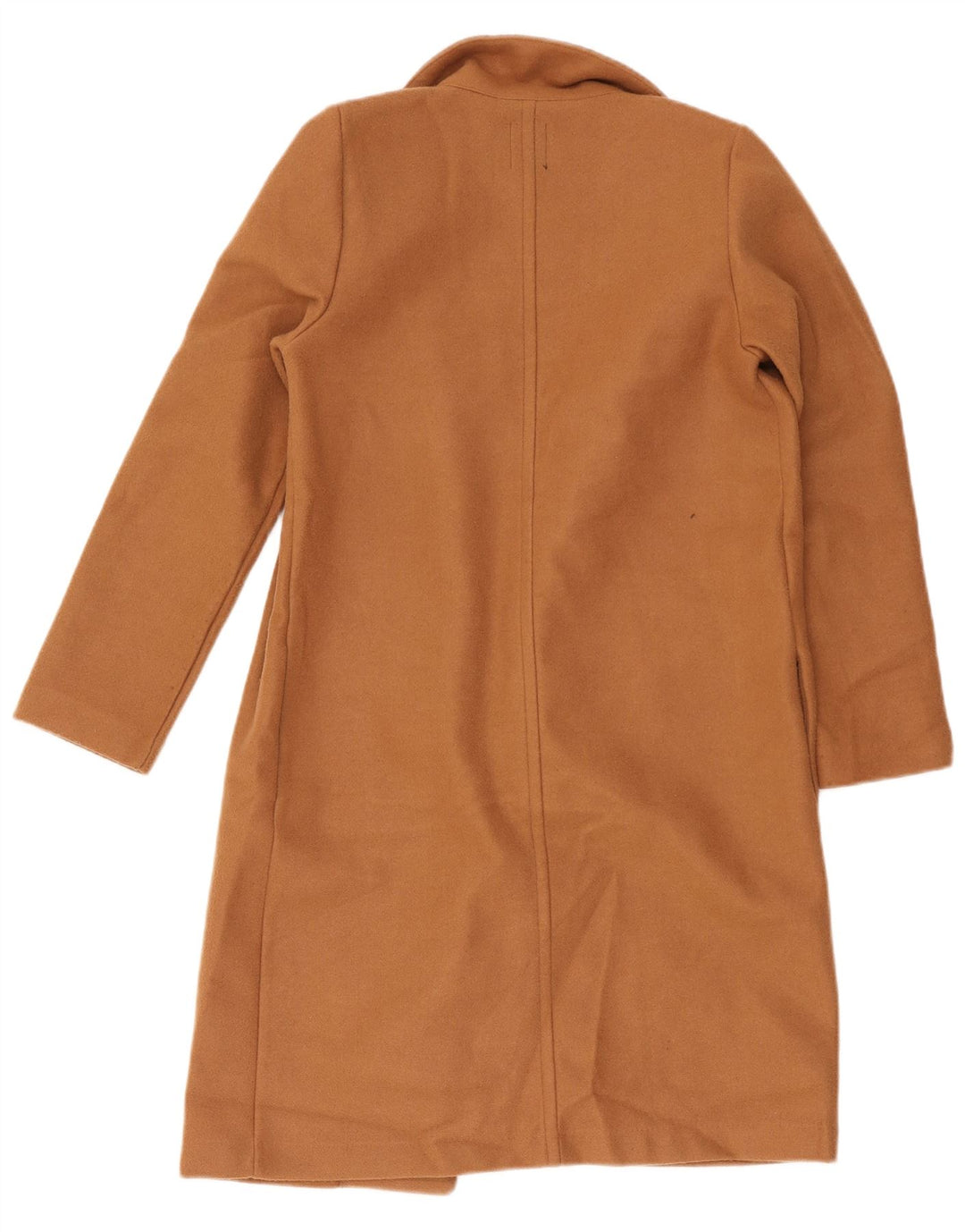 Zara Dame Overfrakke UK 10 Small Beige Polyester